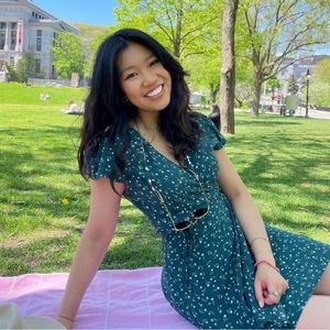 Green floral Brandy Melville dress